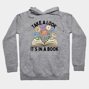 Take A Look It's In A Book Floral Hoodie